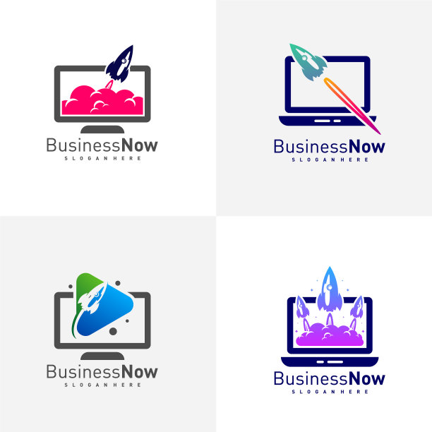 设置监控与火箭标志设计模板图片下载