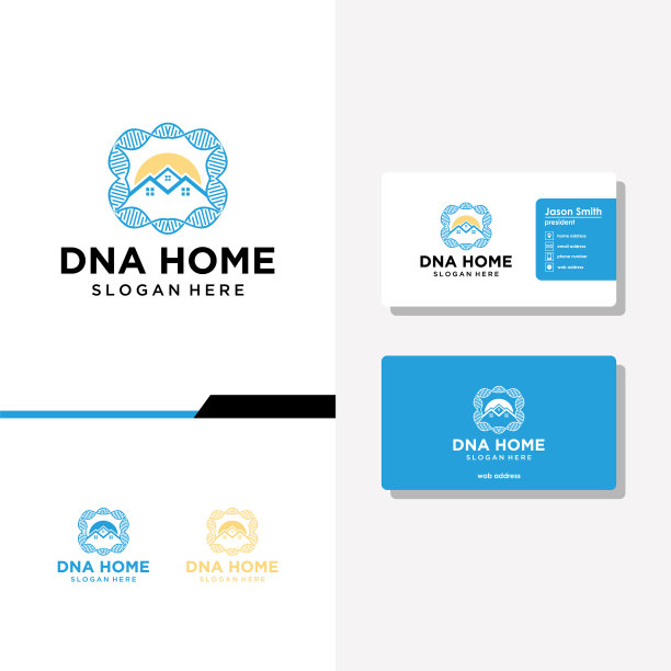 家庭DNA标志设计和名片图片下载