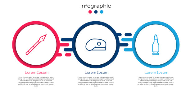 设置行中世纪长矛军事贝雷帽和子弹图片下载