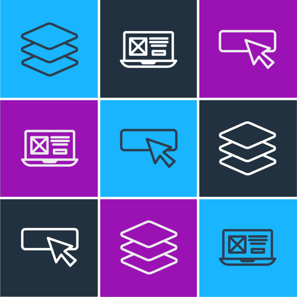 设置线层UI或ux设计和图标图片下载