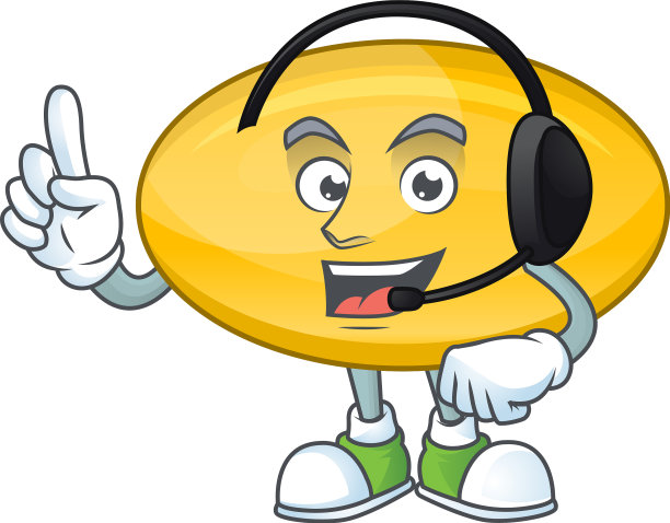 油胶囊卡通风格讲话的耳机图片下载