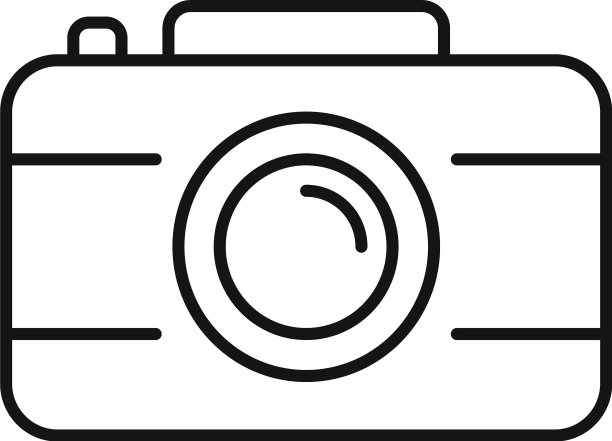 旅行相机图标轮廓风格图片下载