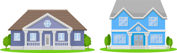 住宅外面有绿色的灌木丛图片下载