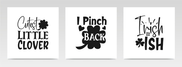 圣帕特里克日引用字母排版集图片下载