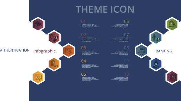 信息图表银行模板图标在不同图片下载