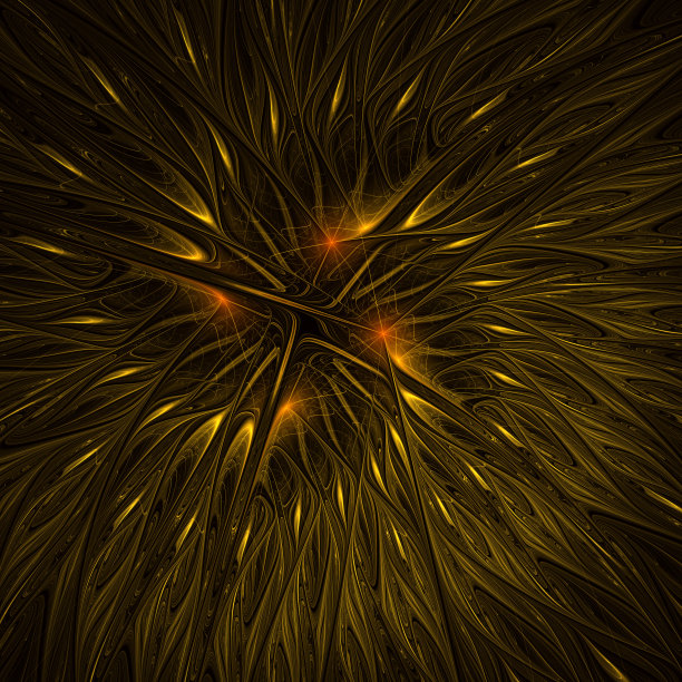 光滑的金色火红的花朵。图片下载