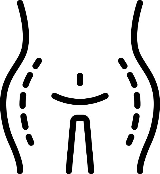 美观的整形手术图标轮廓风格图片下载