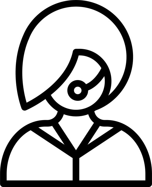 呼叫中心学生图标轮廓风格图片下载