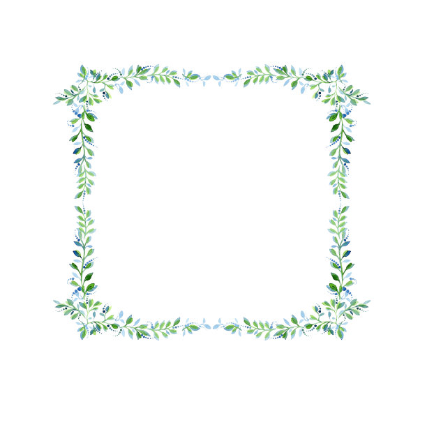 水彩矩形框架。图片下载