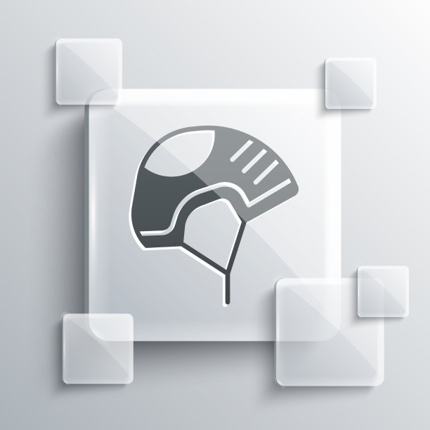 灰色头盔图标孤立在灰色背景图片下载