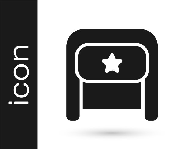 黑色的ushanka图标孤立在白色背景上图片下载