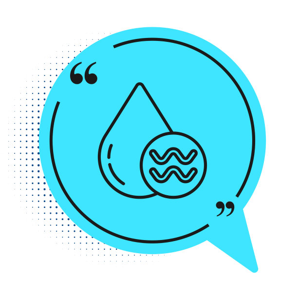 黑线回收清洁水图标隔离上图片下载