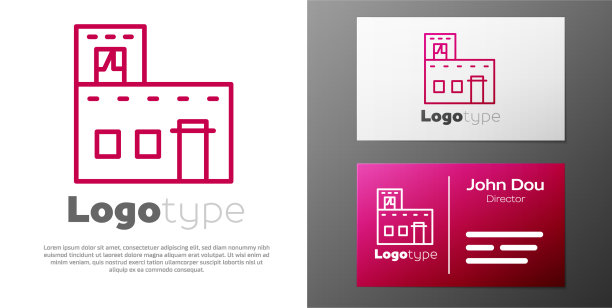 标志类型线传统的墨西哥房屋图标图片下载
