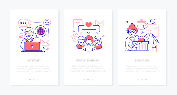 年长线设计风格的网页横幅图片下载