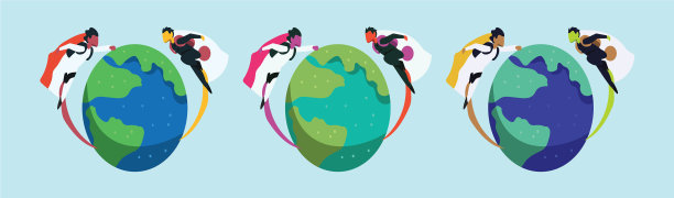 设置交换学生概念卡通图标图片下载