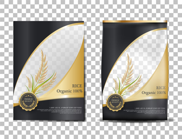 大米包装泰国食品红金图片下载