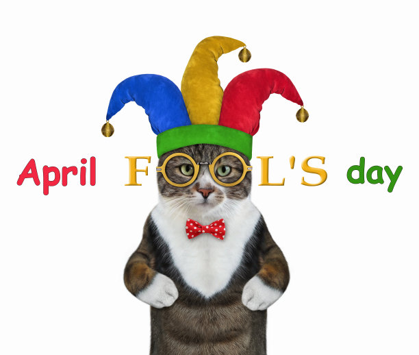 彩色的猫庆祝愚人节图片下载