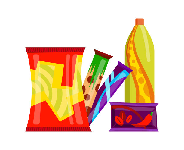 小吃产品集快餐、小吃、饮料等图片下载