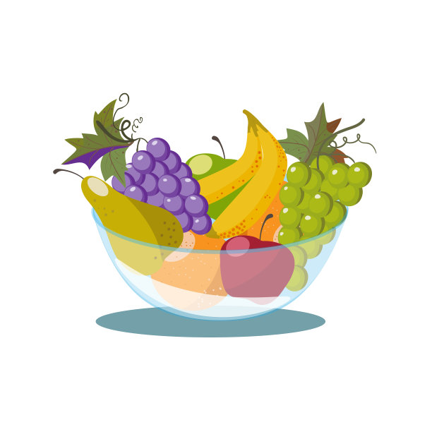 果盘上有葡萄、苹果和梨子图片下载