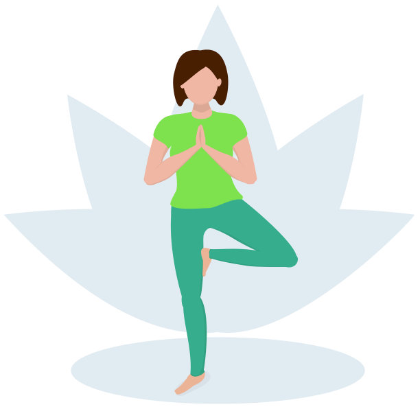 一个年轻女子正在做瑜伽图片下载
