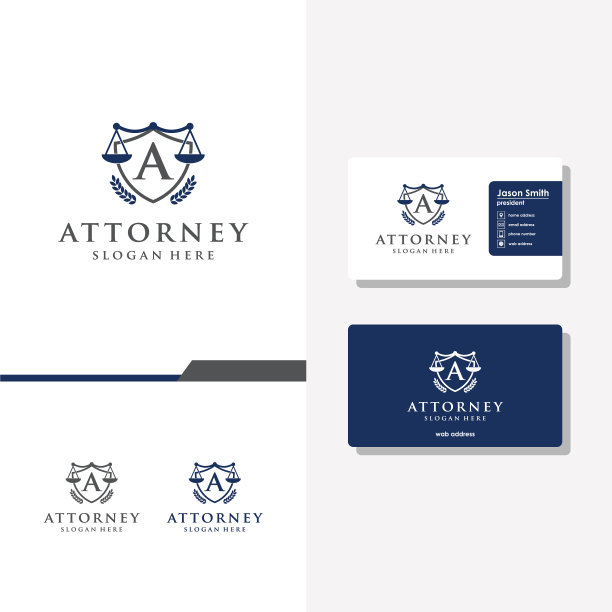 信法标志设计及名片图片下载