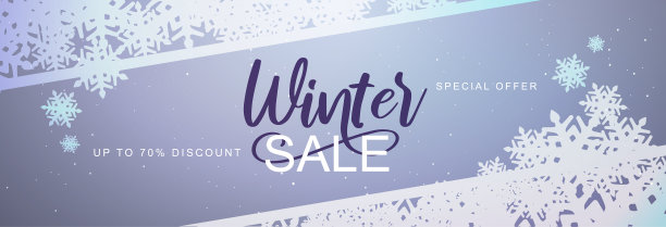 圣诞假期冬季大促销海报图片下载