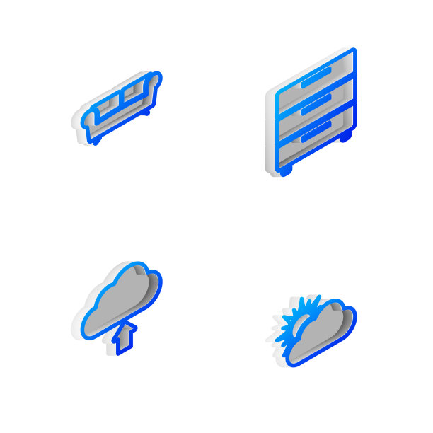 设置等距线家具床头柜沙发图片下载