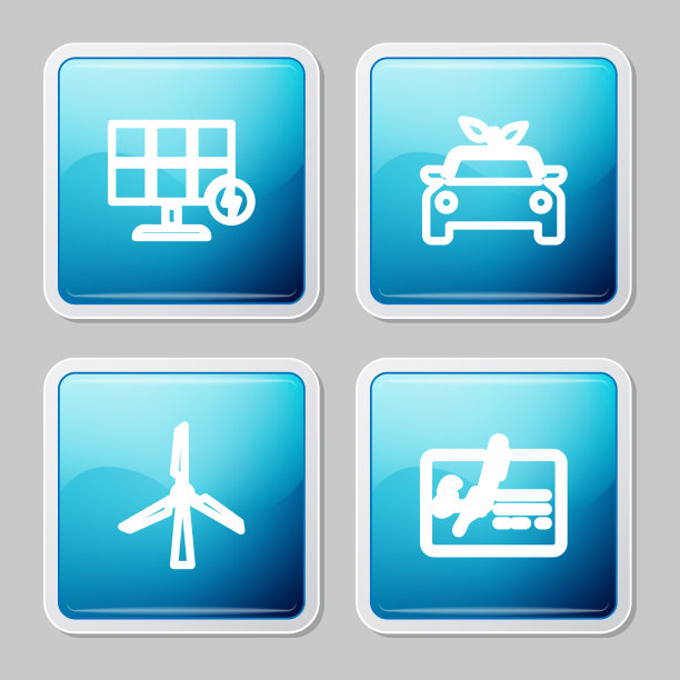 集线太阳能板生态汽车概念驾驶图片下载