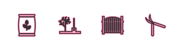 设行肥袋园围栏种植图片下载