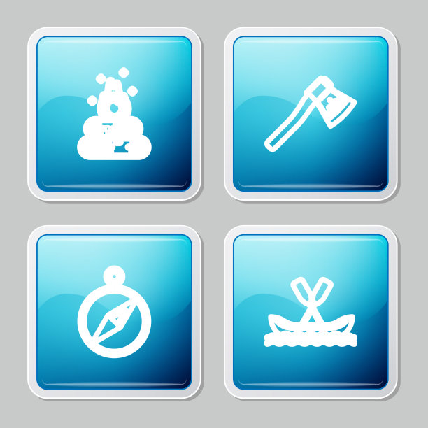 营火，木斧，指南针和漂流图片下载