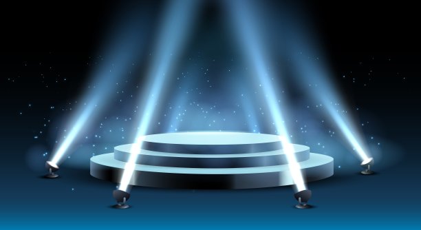 Presentation蓝色灯光舞台图片下载