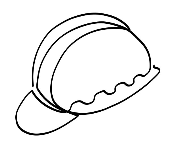 安全帽一条线画。图片下载