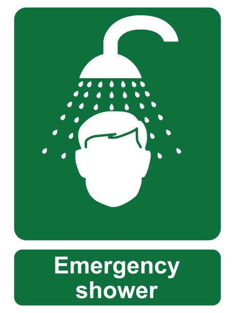 紧急淋浴符号标志。ESP10图片下载