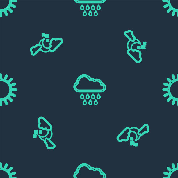 将云与雨、月亮、星星和太阳连成一线图片下载