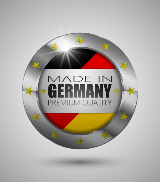 EPS10矢量插图。现实的按钮。德国制造，优质。图片下载