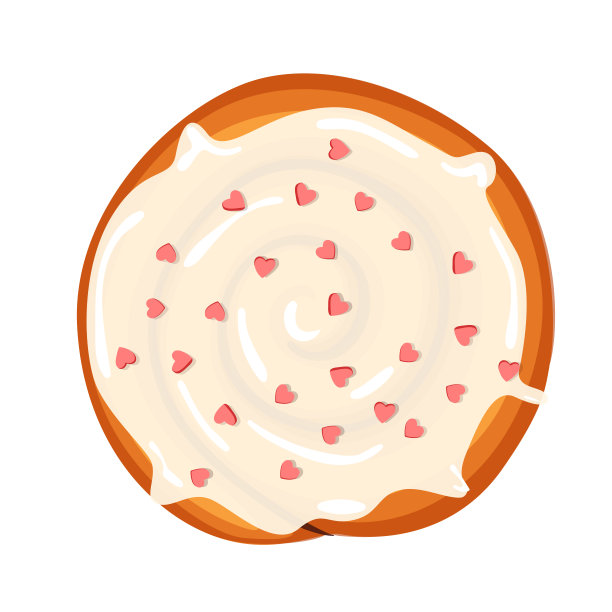 肉桂和巧克力面包。烘焙产品。矢量插图卡通风格。图片下载