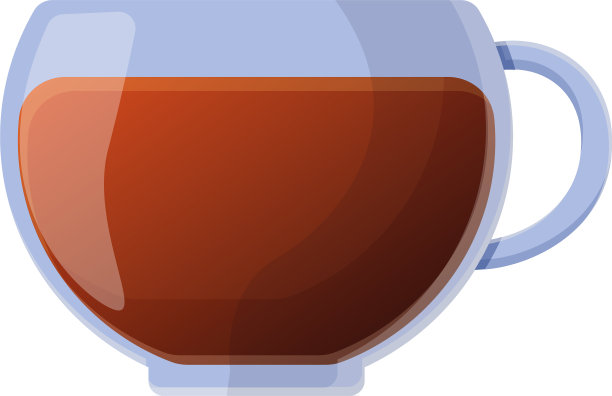 卡通风格的茶杯图标图片下载