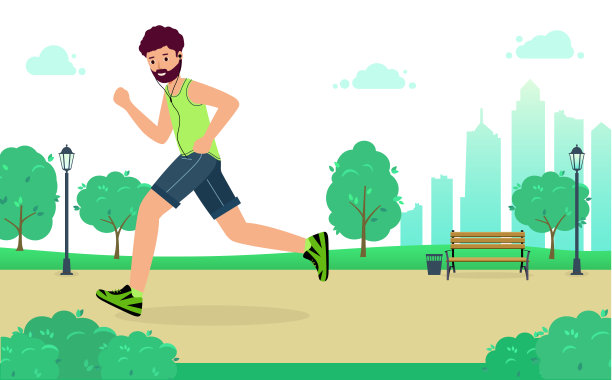 户外训练,体育运动。健康积极的生活方式。图片下载