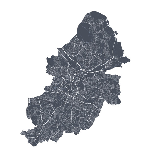 伯明翰地图伯明翰城市详图图片下载