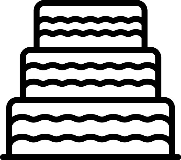 奶油大蛋糕图标轮廓风格图片下载