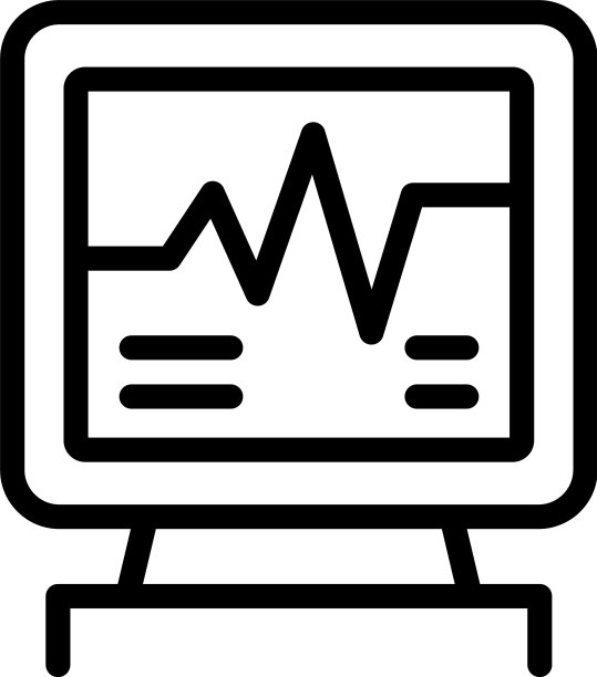 医疗心率监视器图标轮廓风格图片下载