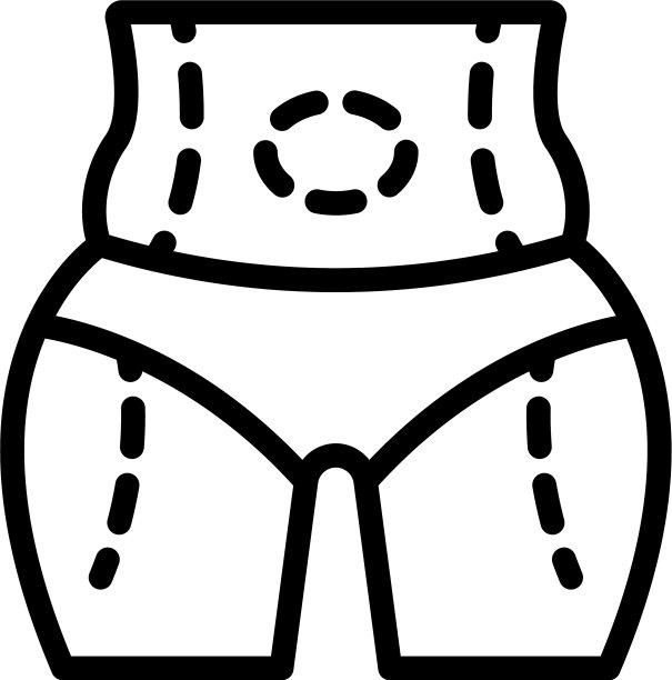女性身体整形手术图标轮廓风格图片下载