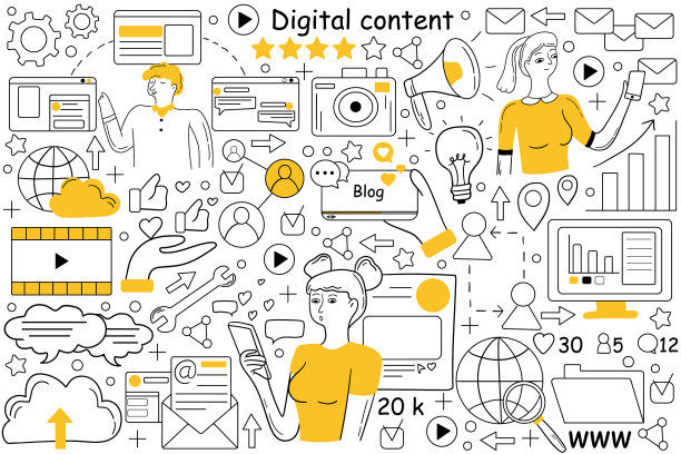 数字内容涂鸦集图片下载