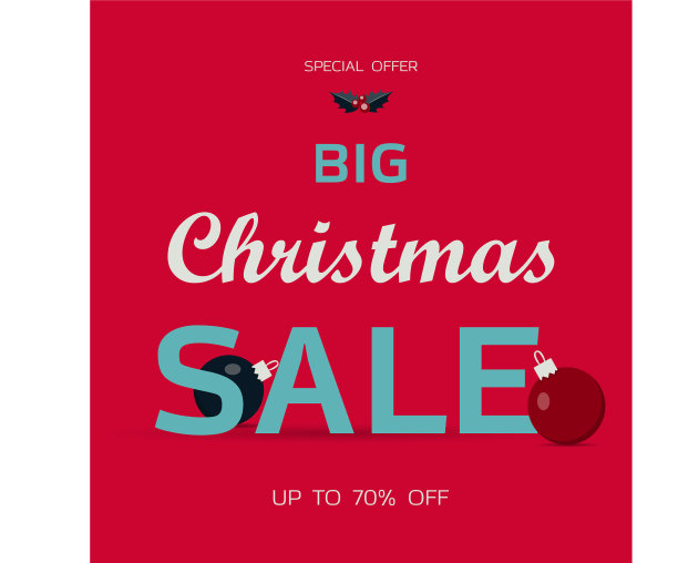 题词是一条巨大的圣诞节促销横幅图片下载