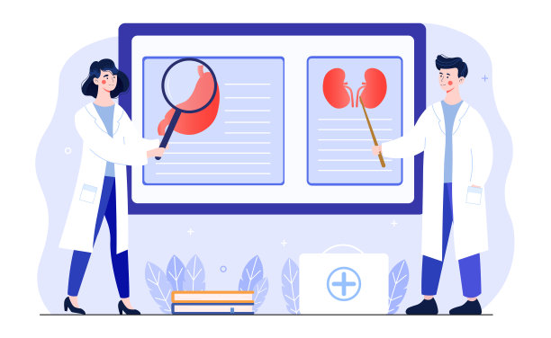 男女医生穿着白袍出席会议图片下载