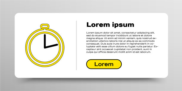 线秒表图标隔离在白色背景图片下载