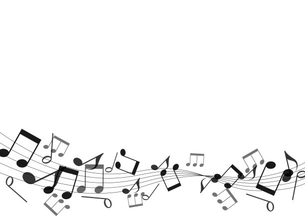 白色乐谱框图片下载