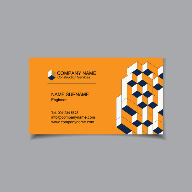 名片模板设计。向量图片下载