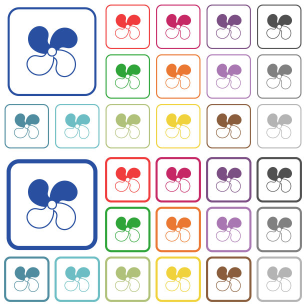 汽车风扇2级概述平色图标图片下载