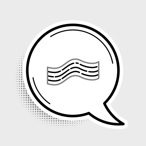 线条培根条纹图标孤立在灰色背景图片下载